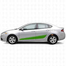 Upper Outline Stripes Side Vinyl Decal Kit for Dodge Dart_3