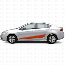 Upper Outline Stripes Side Vinyl Decal Kit for Dodge Dart_4