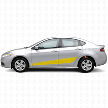 Upper Outline Stripes Side Vinyl Decal Kit for Dodge Dart_5