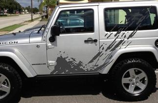 Jeep Wrangler mud splash Unlimited vinyl decals stickers Graphics