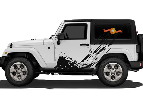 Mud Splash Side Vinyl Decal Sticker for Jeep Wrangler 2007-2027