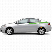 Accent Outline Rear Side Stripes Vinyl Decal Kit for Dodge Dart 2013+_3