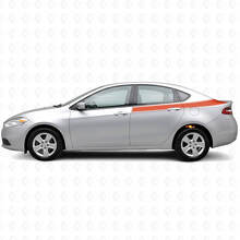 Accent Outline Rear Side Stripes Vinyl Decal Kit for Dodge Dart 2013+_4