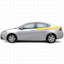 Accent Outline Rear Side Stripes Vinyl Decal Kit for Dodge Dart 2013+_5