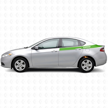 Turbo Style Rear Side Stripes Vinyl Decal Kit for Dodge Dart 2013+_3