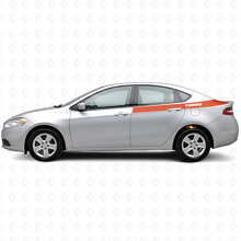 Turbo Style Rear Side Stripes Vinyl Decal Kit for Dodge Dart 2013+_4