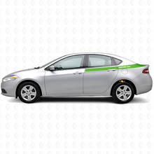 Custom Lettering Rear Side Outline Stripes Vinyl Decal Kit for Dodge Dart 2013+_3