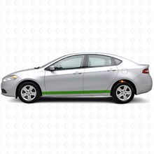 Straight Rocker Panel Outline Stripes Vinyl Decal Kit for Dodge Dart 2013+_3