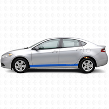 Custom Straight Rocker Panel Stripes Vinyl Decal Kit for Dodge Dart 2013+_2