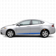 Strobe Style Rocker Panel Stripes Vinyl Decal Kit for Dodge Dart 2013+_2