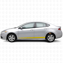 Strobe Style Rocker Panel Stripes Vinyl Decal Kit for Dodge Dart 2013+_5