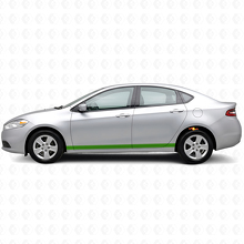 Straight Door Side Outline Stripes Vinyl Decal Kit for Dodge Dart _3