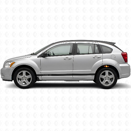 Custom Outline Side Stripes Vinyl Decal Kit for Dodge Caliber 2007+