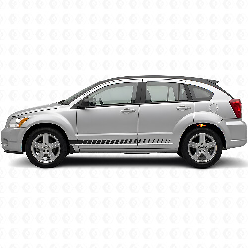 Racing Style Side Stripes Vinyl Decal Kit for Dodge Caliber 2007+