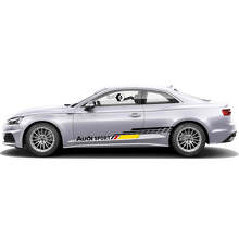 German Flag Style Branded Side Vinyl Decal Kit for for Audi A5_4