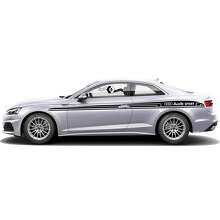 Branded Side Stripes Vinyl Decal Set for for Audi A5_4