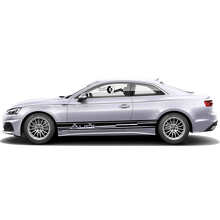 Branded Outline Side Stripes Vinyl Decal Set for for Audi A5_5