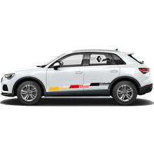 German Flag Style Side Stripes Vinyl Decal Set for for Audi Q3_2