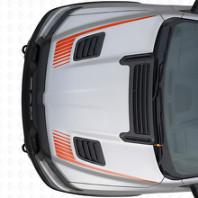 Hockey Stick Strobe Style Hood Vinyl Decal Set for Dodge Ram Sport 2019+_4
