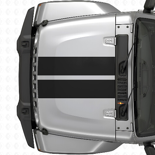 Dual Hood Stripes Vinyl Decal for Jeep Wrangler 2007+