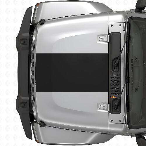 Central Wide Hood Stripe Vinyl Decal for Jeep Wrangler 2007+