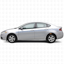 Strobe Outline Side Stripes Vinyl Decal Set for Dodge Dart 2013+_2