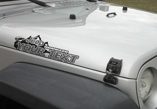 Mountains Logo Vinyl Decals Stickers Pair for Jeep Wrangler Edition