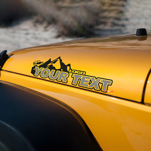 Mountains Style Lettering Vinyl Decals For Jeep Wrangler Edition