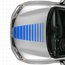 Expanding Strobe Hood Stripes Vinyl Decal for Toyota RAV4 2013+_2