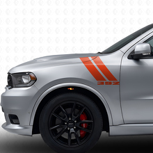 392 Dual Stripes Front Fender Vinyl Decal Kit for Dodge Durango 2011+_4