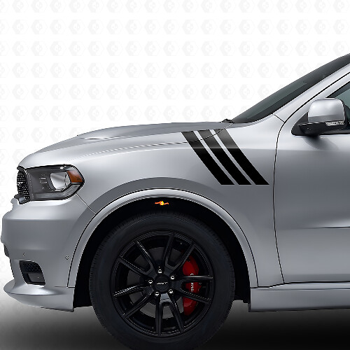 Triple Stripes Front Fender Vinyl Decal Kit for Dodge Durango 2011+