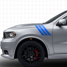 Triple Stripes Front Fender Vinyl Decal Kit for Dodge Durango 2011+_2