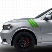 Triple Stripes Front Fender Vinyl Decal Kit for Dodge Durango 2011+_3