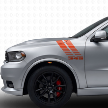 345 Strobe Stripes Front Fender Vinyl Decal Kit for Dodge Durango 2011+_4