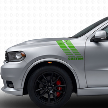Custom Strobe Stripes Front Fender Vinyl Decal Kit for Dodge Durango 2011+_3