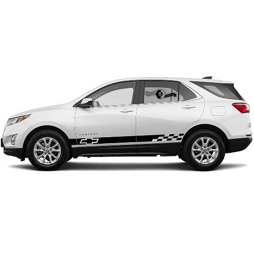 Racing Style Door Side Stripes Vinyl Decal Kit for Chevrolet Equinox 2021
