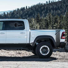 Hemi Rebel Rear Side Stripes Vinyl Decal Kit for Dodge Ram Rebel 2021+_2