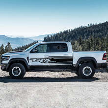 TRX Style Door Side Stripes Vinyl Decal Set for Dodge Ram Rebel 2021+_3