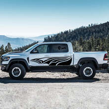 Tribal Style Flames Side Vinyl Decal Kit for Dodge Ram Rebel TRX 2021+_2