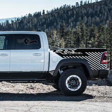 TRX Rebel Bedside Stripes Vinyl Decal Set for Dodge Ram Rebel 2021+_2
