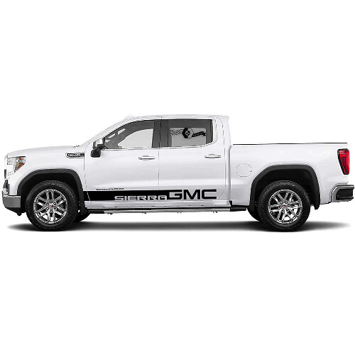 Branded Door Side Stripes Vinyl Decal Set for GMC Sierra