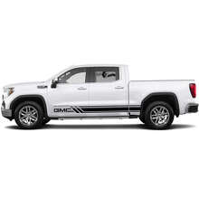 Branded Door Side Stripes Vinyl Decal Set for GMC Sierra_3