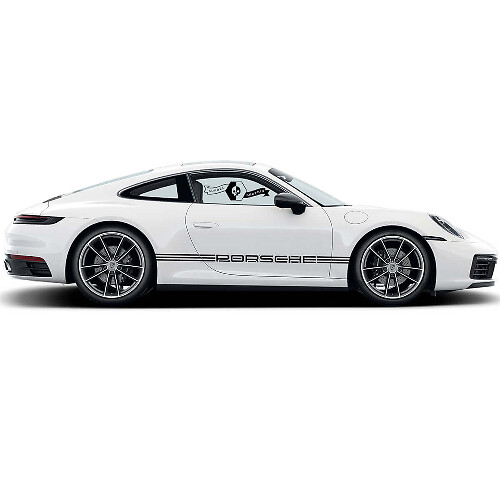 Branded Side Stripes Vinyl Decal Kit for Porsche Carrera 911_1