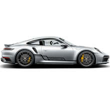 Porsche Lettering Side Stripes Vinyl Decal Kit for Porsche 911 Turbo S_4