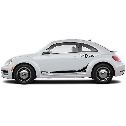 Beetle Lettering Side Racing Stripes Vinyl Decal Kit for Volkswagen Beetle 