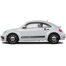 Beetle Lettering Side Accent Stripes Vinyl Decal Kit for Volkswagen Beetle _2