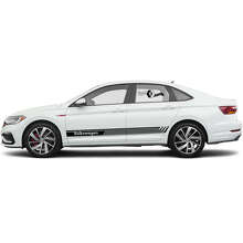 Brand Lettering and Logo Side Stripes Vinyl Decal Set for Volkswagen Jetta_4