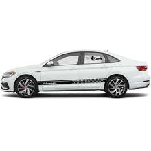 Branded Side Racing Stripes Vinyl Decal Set for Volkswagen Jetta_4