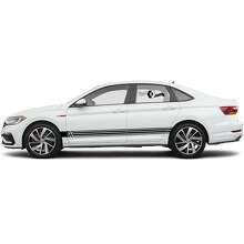 Branded Side Racing Stripes Vinyl Decal Set for Volkswagen Jetta_5