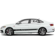 Branded Side Racing Stripes Vinyl Decal Set for Volkswagen Jetta_6